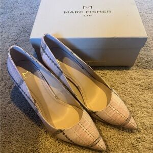 Marc Fisher LTD Pink Plaid Heels